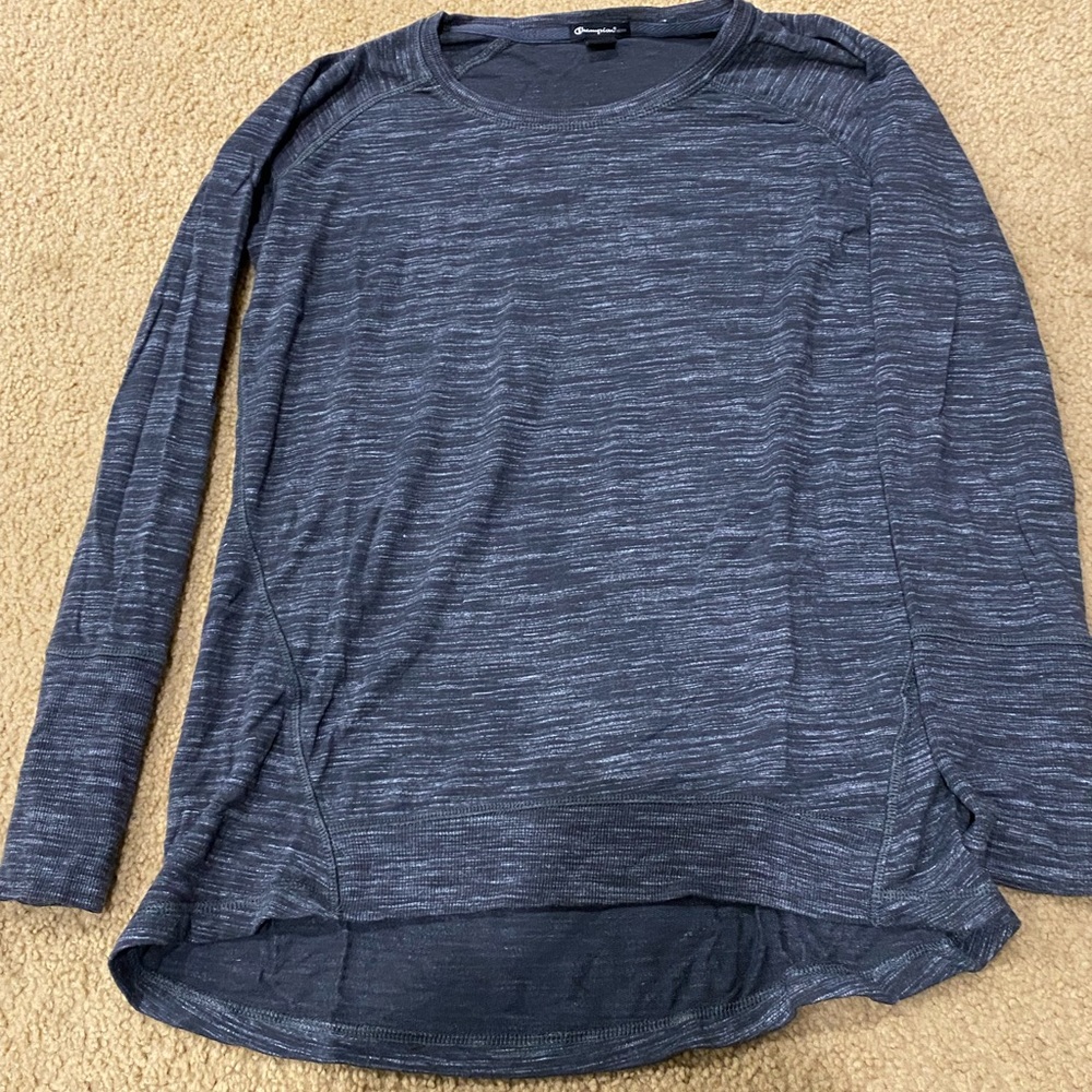 Champion stretchy blue grey shirt size medium